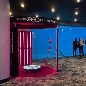 Atlanta photo booth rental with LED lights and digital props.